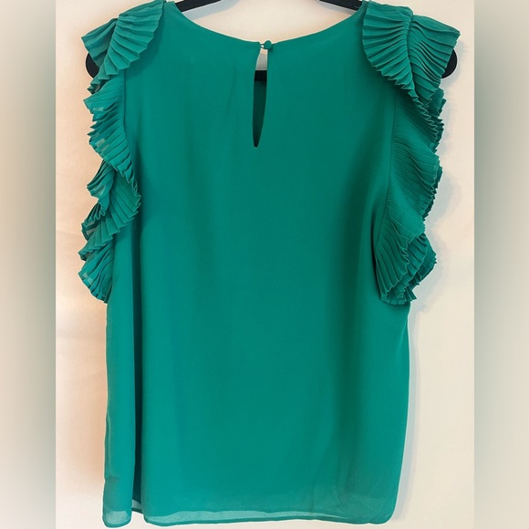 NWT! fab'rik - Naked Zebra Green Ruffled Sleeve Blouse - Picture 5 of 5